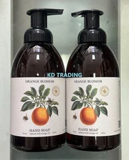 (2-Pack) BOTANICAL BLOOM ~ ORANGE BLOSSOM Orange Oil Infused Cleansing HAND SOAP