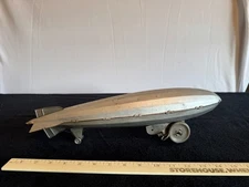 Vintage 1930s Tin Wind-Up Zeppelin Airship Toy – Unmarked – Early Aviation 
