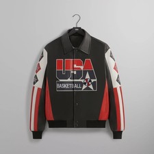 🇺🇸 RARE 🇺🇸 Kith for USA Basketball Leather Jacket | S | SS24 | IN STOCK