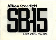 Original Manual for Nikon Speedlight SB-15
