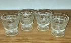 (4)  Anchor Hocking Wexford Pattern Vintage Sherbet Dessert Glass/Dish