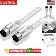 MIDI Cable 5 Pin DIN Male to Male 5ft Connector for MIDI Devices