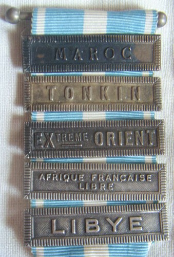 DEC8191 - MEDAILLE COLONIALE agrafes MAROC TONKIN / EXtreme ORIENT / AFL / LIBYE - Picture 2 of 6
