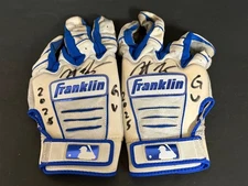 Jonathan Long Cubs Auto Signed 2025 Game Used Batting Gloves Beckett Hologram -