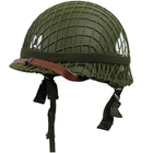 WWII US Army M1 Military Helmet Replica for WW2 Gear Uniform - Includes Net C...