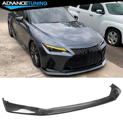 Fits 21-25 Lexus IS350 F Sport Carbon Fiber Print Front Bumper Lip Splitter ABS