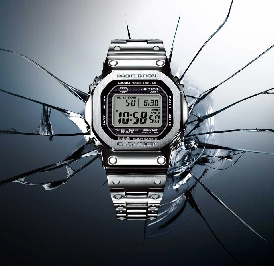 G-Shock Full Metal Silver Edition Bluetooth Solar Watch GMW-B5000D-1 | RRP $1199 - image 4 of 4
