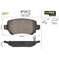 Bremsbelagsatz Scheibenbremse Valeo 872417 FüR Opel Combo