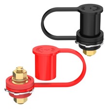 Battery Charging Jump Post Kit 3/8" 250A Bulkhead Connectors Cover Automotive