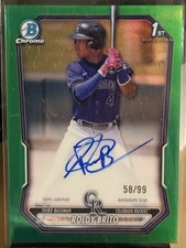 Roldy Brito 2026 Bowman Chrome 1st Green Refractor Auto /99 Rockies