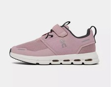 On Cloud Play Sneakers Kids Girls Size 2 Pink Zephyr/White Shoes NEW