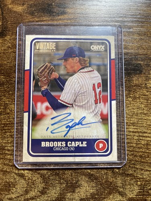 #ad 2025 Onyx Vintage Base AUTO #VA BRCA Brooks Caple $2.00