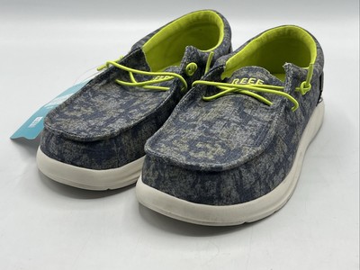 Reef Boy's Kids Cushion Coast Sneaker Dark Grey C19443 Slip On Shoes Size 4 NEW