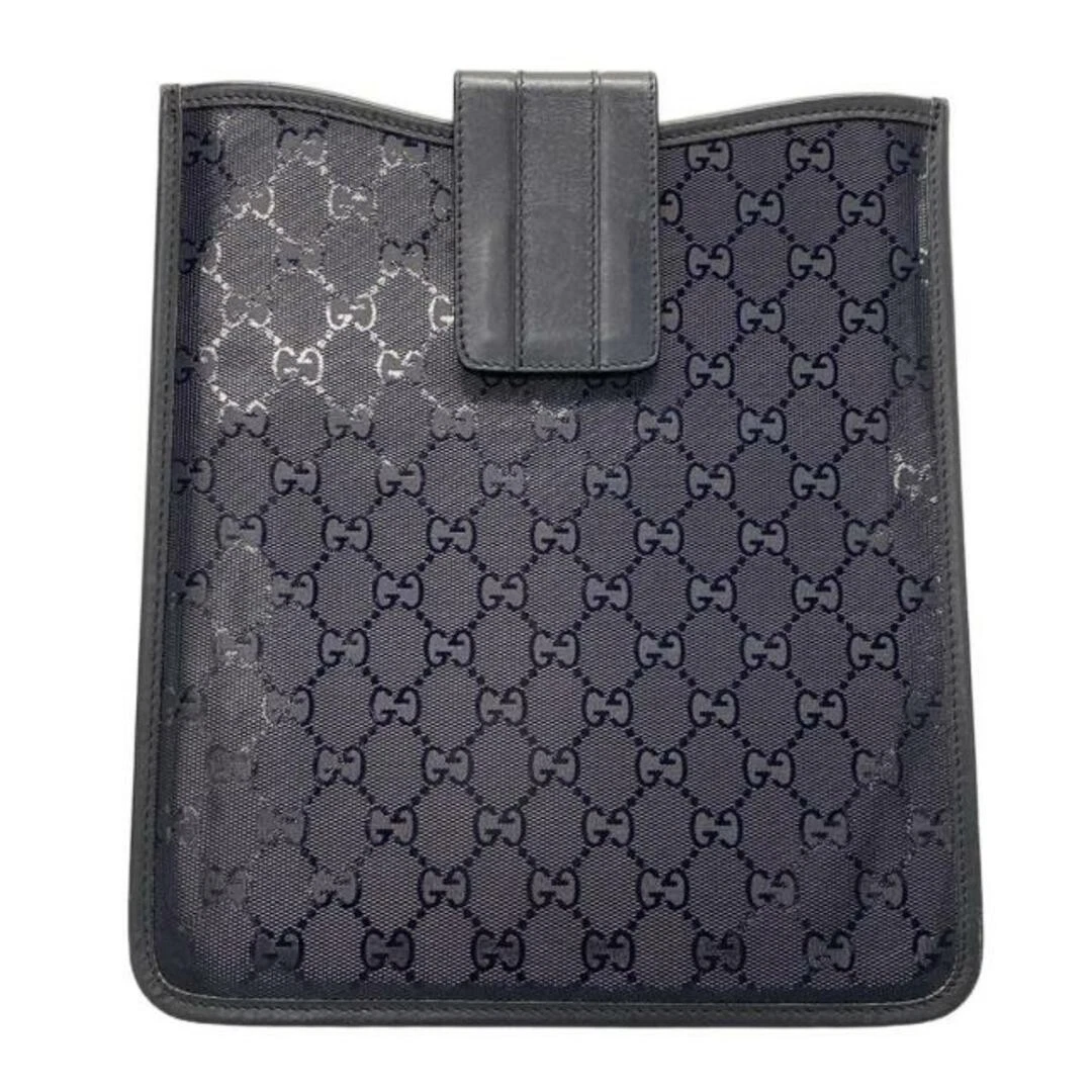 Étui tablette noir GUCCI petit accessoire motif GG 256575