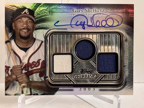 GARY SHEFFIELD 2025 TOPPS STERLING #SSA-GS SEASONS GU PATCH AUTO Blue /10 BRAVES