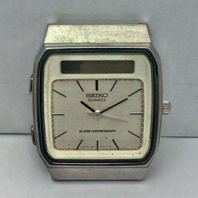 Seiko H357-500A Ana-Digi Alarm Chronograph Vintage Men s Watch For Parts ADR127