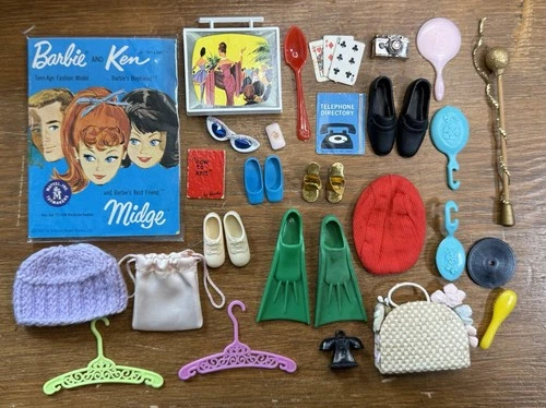 VTG 1960s Mattel Barbie Ken Skipper Tammy Japan Accessories Outfit Parts Lot A