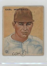 1933 Goudey Big League Chewing Gum R319 Earl Whitehill #124 n8a