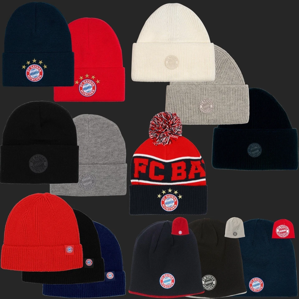 Mütze FC Bayern München Wendemütze Bommelmütze Beanie Strickmütze Erwachsen FCB  - Bild 3 von 4