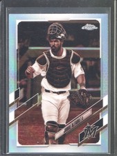 2021 Topps Chrome - Jorge Alfaro #25 Chrome Refractor - Miami Marlins