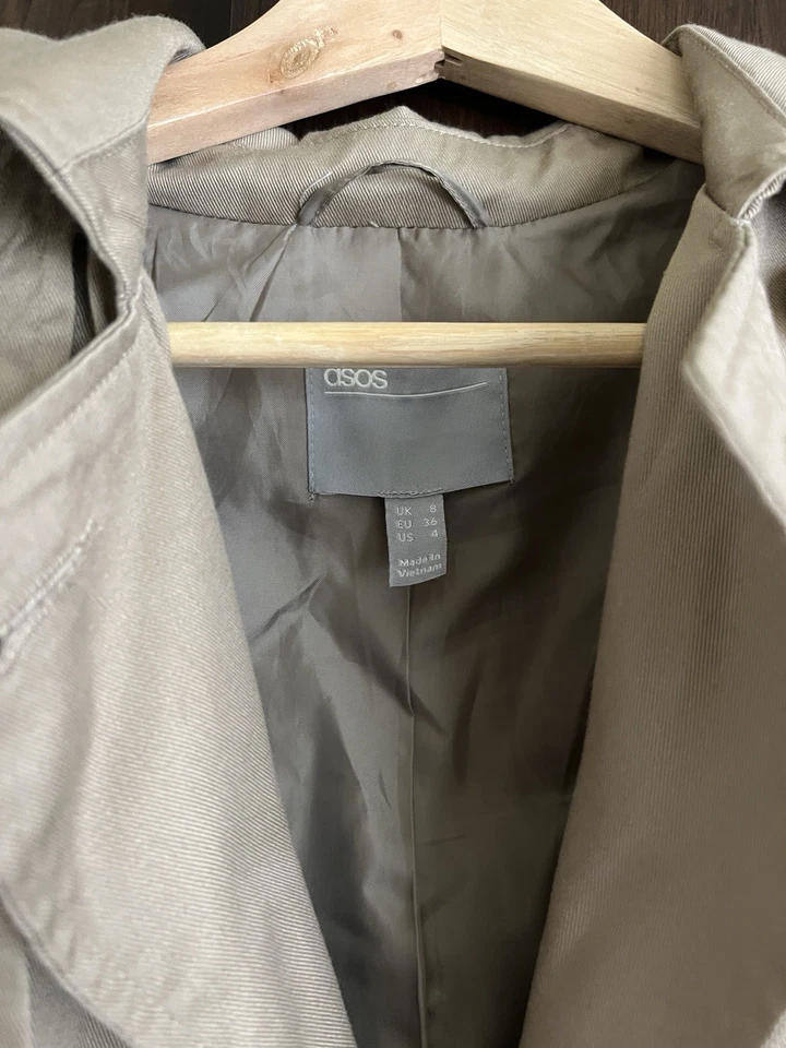 ASOS Women's Trench Coat Size 8 - Image 3 of 4