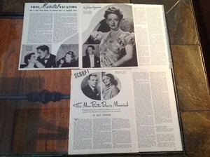 Bette Davis Lot Rare Clippings