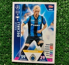 CARD MATCH ATTAX TOPPS CHAMPIONS 2018/19 BRUGGE N°331 DECARLI 2019 ⚽️