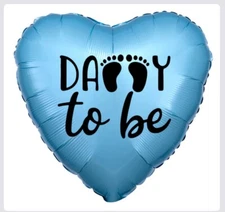 Daddy To Be 18” Blue foil helium balloon Baby Shower New Gender Reveal Boy