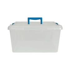 15L Clippy Plastic Storage Box – Clear, Stackable, BPA-Free Organizer Bin