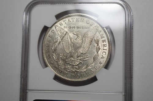 1882 O/S Morgan Silver Dollar AU53 NGC #017 - Picture 5 of 9