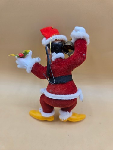 VINTAGE 1960s (SET OF 6) Flocked Disney Characters Ornaments Mickey Goofy Donald - Picture 3 of 21