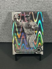 2022 Bowman Draft Chrome Black & White RayWave #BDC-91 Leonardo Balcazar Reds
