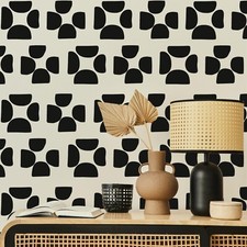 Geometric Wall Decals Boho Black Wall Stickers Abstract Wall Art Sticker Mode...