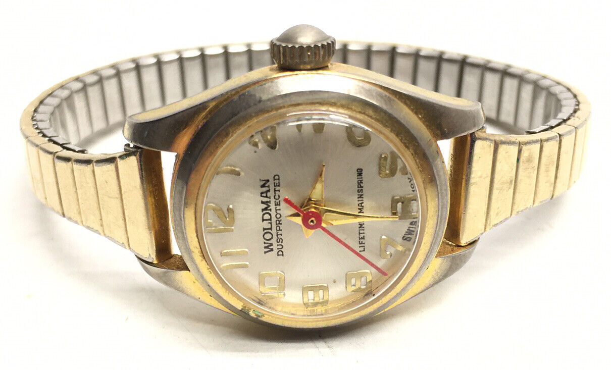 Woldman Dust Protected Gold Tone Wrist Watch