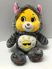 Care Bears 12  Funshine Bear Gray Kitty Cat Friends Collector Yellow Plush 2021