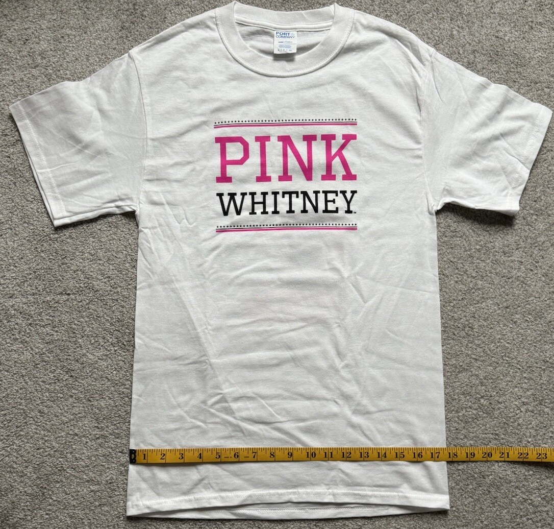 れみ  Pink Whitney New Amsterdam Vodka T-Shirt Size S White Double-sided