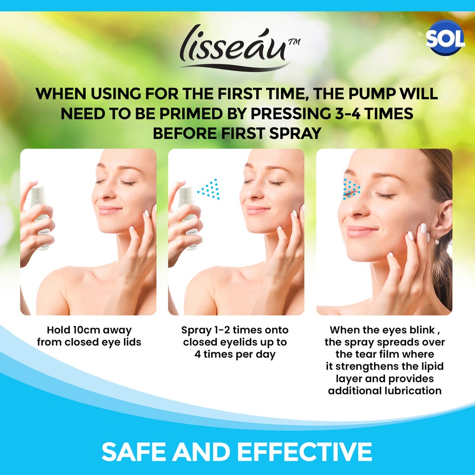 6pk Dry Eye Spray x 15ml Hydrating Mist Tired Irritated Sore Strained