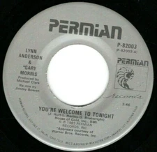 Lynn Anderson & Gary Morris –You're Welcome To Tonight 1982 Permian Country VG+