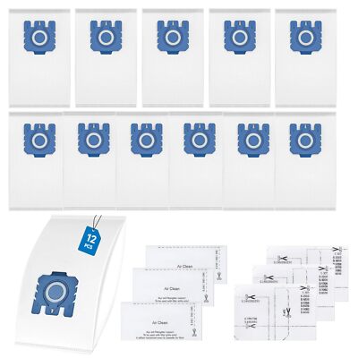 12 Stück Staubsaugerbeutel 3D Efficiency für Miele HyClean GN Complete C3 Com...