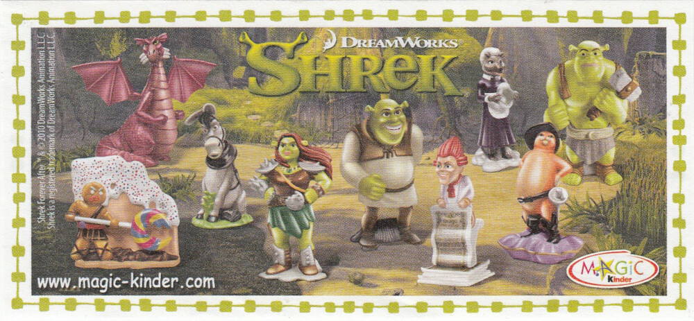 Minifiguras Kinder Ferrero - Shrek La Cuarta Serie (2010) - Elige un personaje