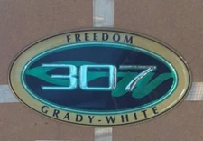 GRADY WHITE  307 FREEDOM HULL NAME DECAL  (2-3/4" x 5")  #10-0401    -  NEW OEM