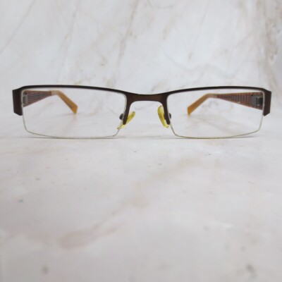 Converse Resolute Eyeglasses Frame Unisex Brown Half Rim Rectangular 52-19-135