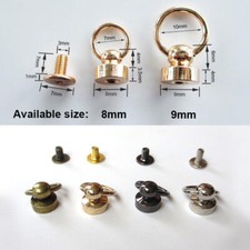 Ball Post with O ring Rivet Stud Nail Round Head Screw Back For Leather Craft