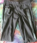 Banana Republic legging pants women black faux leather trim — photo 2
