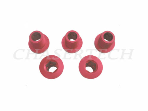 New MTB Bicycle Bike Alloy 7075 8.5mm Chain Ring Bolt Set Red - Picture 1 of 1
