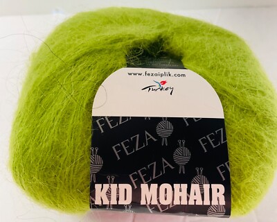 Feza Kid Mohair Yarn Unit of 1 Pistachio Green New Vintage 