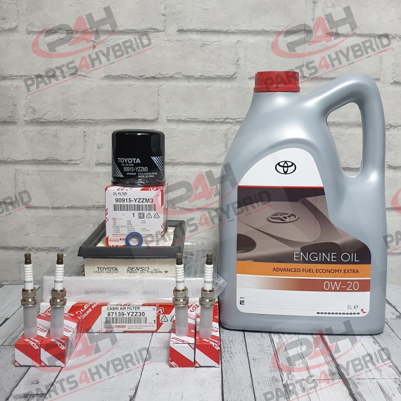 Genuine Toyota Sienta Service Kit NHP170 2015 Onwards With Spark Plugs & 0W20