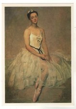 1988 ALLA SHELEST Dance BALLET Ballerina Dancer ART Russian Soviet Postcard OLD