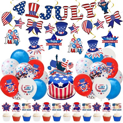 Independence Day Party Banner Kit USA Patriotic July4 Decorations Party Supplier