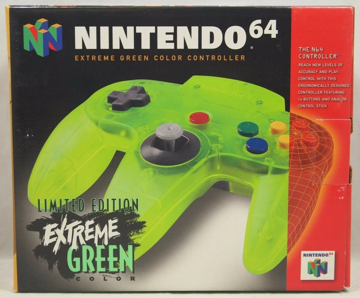 Nintendo 64 N64 Authentic Limited Edition Extreme Green Controller BOX ONLY  RARE